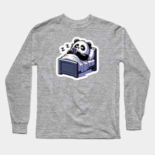 panda sleepy texting Long Sleeve T-Shirt